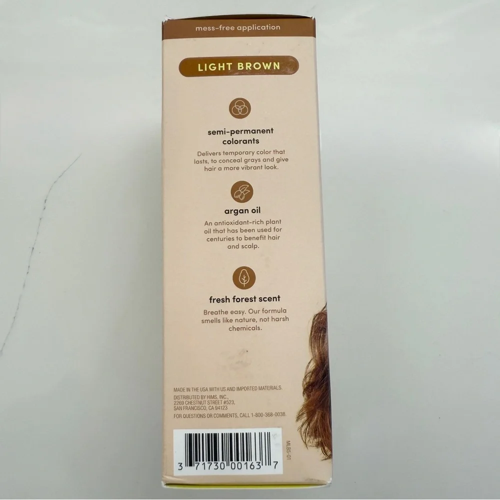 NIB! Men’s Hims Hair Color Light Brown Semi-Permanent 5 fl oz Set of 2